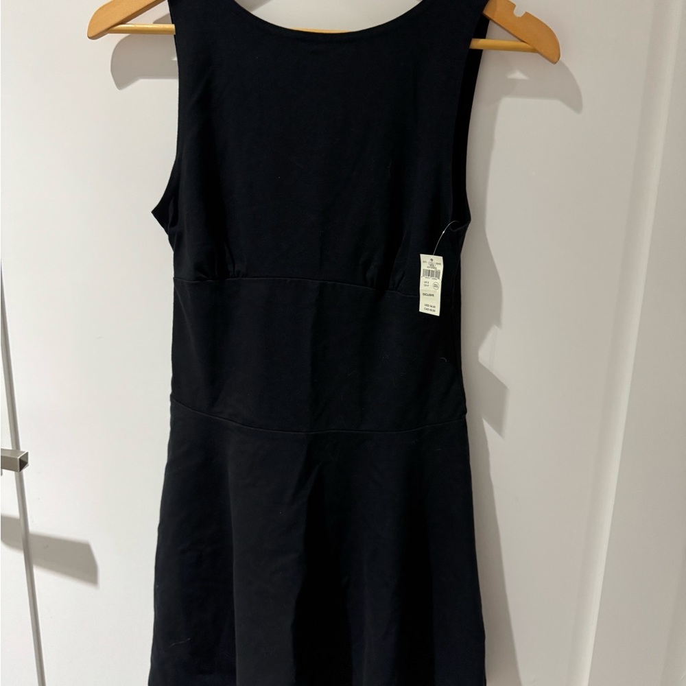 Black Sleeveless Jersey Dress (Small)